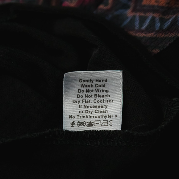 Weston Anthropologie Size Medium M Southwest Print Faux Wrap Tie Mesh Dress - Picture 7 of 8